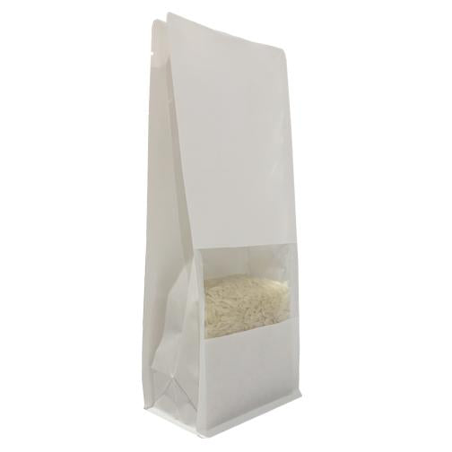 Beyaz Kraft Pencereli Box Pouch - İnter Plastik Ambalaj