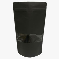 Siyah Kraft Pencereli Doypack - Çay Ambalajı